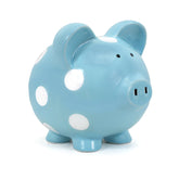 Polka Dot Piggy Bank Blue